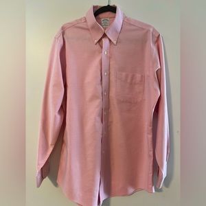 Brooks Brothers Shirt Mens L 16-34 Pink Slim Fit Original  😍